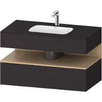 Duravit Einbauwaschtisch-Möbel-Set Qatego 100x55x60cm, E na/gra m, Kon-WTU, B