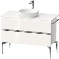 Duravit Konsolen-Waschtischunterbau bodenstehend Sivida 104,5x54,8x47,5cm, w g, 2 Schub., G chr