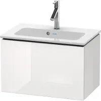 Duravit L-Cube Waschtischunterbau wandhängend, Compact, 1 Auszug, 620x400x391mm, LC615601818, Farbe: Weiß Matt Dekor