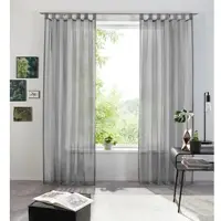 Otto Home Gardine "XANA" Gr. 4, grau, B:145cm H:245cm, Voile, Polyester, Gardinen, Gardine, Bestseller, einfarbig, 1 bzw. 2 Schals, pflegeleicht, preiswert, Topseller