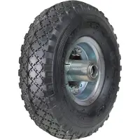 WOLFPACK Rueda Carretilla Almacen / Sacos Neumática Llanta Galvanizada Eje Descentrado Ø 20 mm., 1,28 kg