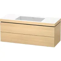 Duravit Waschtischunterschrank c-bonded L-Cube 120x48cm, o HL, med. Ei, 2 Schub., wandhängend