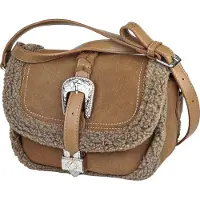 Collezione alessandro Umhängetasche Cowgirl im Western Style mit Teddy-Fell von
