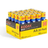 Kodak Max Aa Lr6 Alkalibatterie 20 Einheiten Blau Blau One Size