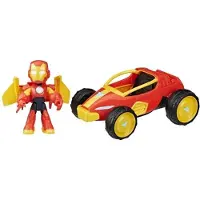 Hasbro Iron Man Figur, 7.5 cm, Iron Man Bolide Fahrzeug, Marvel Iron Man and his Awesome Friends, Spielzeug ab 3+ Jahren