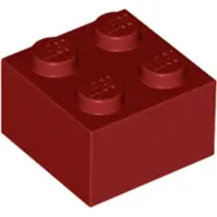 LEGO 50 Stück Teil Nr. 3003 in Dunkelrot (Dark Red)