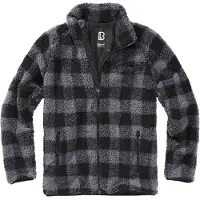 Brandit - Teddyfleece Jacke schwarz / grau - 3XL