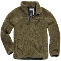 Brandit Kapuzenpullover "Teddyfleece", Herren, Gr. 3XL, grün (oliv), Obermaterial: 100% Polyester PES., Pullover Kapuzenpullover