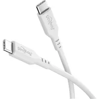 Goobay USB-C-Silikonkabel, 1,5 m, weiß, 60 W, 3 A, weiches und robustes Ladekabel für USB-C-Geräte