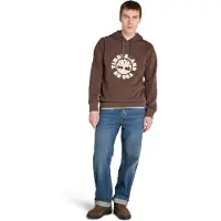 Timberland Holiday Graphic Hoodie Chocolate Brown Größe: S | Kaputzenpullis Outlet | Herren | Braun