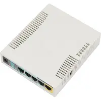 Mikrotik Access Point RB951Ui-2HnD mit 5 LAN Ports, 1 USB 2.0 Port, WiFi 4, 2,4 GHz, PoE