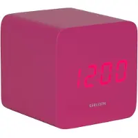 Karlsson Wecker Spry Square Tischuhr LED Bright Pink
