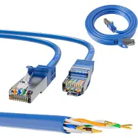 Extralink LAN Patchkabel CAT8.1 S/FTP 2 m 40Gbit RJ45 Netzwerkkabel Blau