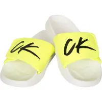 Calvin Klein Hausschuhe Mann Meer oder Pool mit Klettverschluss Swimwear CK Artikel KM0KM00499 SLIDE, EUR 45/46 - UK 10.5/11 - USA 11.5/12 - CM 29/29.5, Gomma 100%