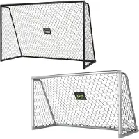 Exit Scala Aluminium Fußballtor 300x200 cm (3x2 m) Silber, für Garten und Kinder, leicht zu versetzen, eloxierte Front