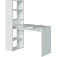 Freiraum Regal-Schreibtisch >Duplo< in Artik-Weiß - 120x144x53 (BxHxT)