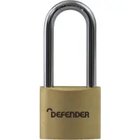 Defender Vorhängeschloss aus Messing TK4755 (40mm Long Shackle Keyed Alike) (Multi Colour)