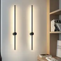 ZMH LED Wandleuchte 2er innen Wandlampe 60CM Schwarz Flurlampe Schwenkbar Treppenhauslampe 3000K Wandbeleuchtung für Wohnzimmer Schlafzimmer Bett Flur