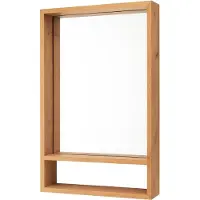 Freiraum Badspiegel >Coco< in Asteiche Nachbildung / Spiegel, Holzwerkstoff - 52x85x11 (BxHxT)