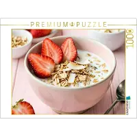 CALVENDO Puzzle Müsli Stillleben - Erdbeersüße und Kokosduft | 1000 Teile Lege-Größe 64 × 48 cm Foto-Puzzle für glückliche Stunden