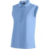 Maier Sports Poloshirt "Ulrike sleeveless", Damen, Gr. 36, blau (pastellblau), 100% Polyester, Shirts Poloshirt, Damen Polo, leichtes Shirt, ärmelloses Funktionsshirt, Regular Fit
