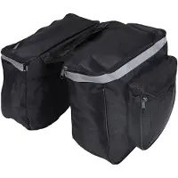 Gistuch 25L Fahrrad-Gepäcktasche, Wasserdichtes Doppelseitentaschen-Set, Für Mountainbike & Trekkingrad, Schwarz