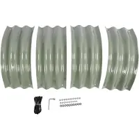 Gistuch Modulares Metall-Hochbeet-Set für Obst, Gemüse, Blumen, Pflanzkasten für Zuhause, Schule, Straße, Villa, 60 x 60 x 20 cm, Hellgrün
