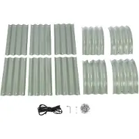 Gistuch Hochbeet-Set, robuster, stilvoller Pflanzkasten aus Metall mit Installationsteilen für Gemüse, Blumen, Bodenkasten, hellgrün