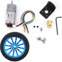 Gistuch DIY -Encoder -Zahnradmotor mit Montageklassen 65 -mm -Radkit für Smart Car Roboter DC12V (100 U / min)