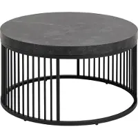 Freiraum Couchtisch >Strington< rund, in schwarz - 65x35x65 (BxHxT)