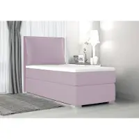 EURO-MEBLE Boxspringbett,Kinderbett SUZI MINI+Topper T25 Jugendbett Federkern ,80x200cm(Rosa: ITAKA 38)