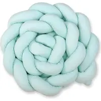 BellaFurn Kinderbett - Pumper XXL - geflochtener Babydravent - 100 % Baumwolle - extra weich - mint