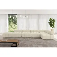 ALTDECOR Modulares Sofa Ecksofa in L-Form - Favio-L3 - 475x190x70 cm Beige universal, links/rechts Corner modular Sofa Eckcouch Couch Wohnlandschaft Cauchsofa Polstersofa