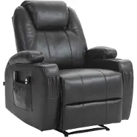 BellaFurn r Relaxsessel mit Massagefunktion – Bequemer Sessel mit Heizfunktion und Getränkehalter. Material: Kunstleder. Farbe: Braun