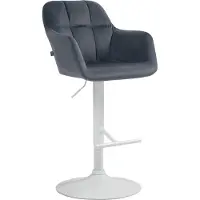 BellaFurn Barhocker aus Samtstoff – Stuhl – ultimativer Sitzkomfort und höhenverstellbar von 97–118 cm