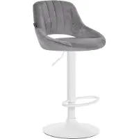 BellaFurn Barhocker Samt – hochwertig – Sitzhöhe verstellbar mit 360°-Drehfunktion