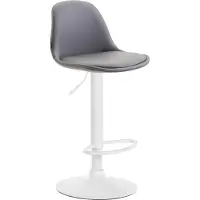 BellaFurn Justerbar Barstol Kunstleder – hohe Polsterung – ergonomischer Komfort und Chrom-Look