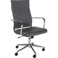 BellaFurn Ergonomischer Bürostuhl - Bürostuhl - Hoher Sitzkomfort, stufenlos verstellbar | Farbe: Grau
