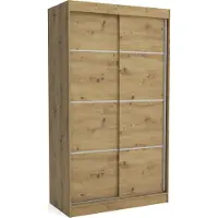 EURO-MEBLE Moderner Schiebetürenschrank BOB 120 cm (ARTISAN)