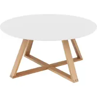 Kondela Runder Couchtisch Infero - weiß / natur