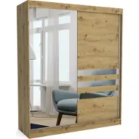 EURO-MEBLE Moderner Schiebetürenschrank ERIC 180 cm (ARTISAN)