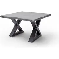 Freiraum Couchtisch >CARTAGENA< in Akazie grau, massiv lackiert - 75x45x75cm (BxHxT)