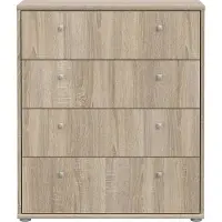 Freiraum Kommode >TEMPRA2< 4 Schubladen, in Sonoma Eiche Nachbildung - 73,7x85,5x34,8cm (BxHxT)