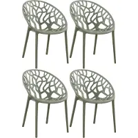 BellaFurn Set mit 4 stapelbaren Gartenstühlen – wasserabweisend und UV-beständig
