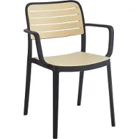 Kondela Stapelstuhl Kardos Typ 2 - schwarz / beige