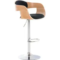 BellaFurn Design Barhocker - Hocker - Ergonomischer Sitzkomfort, 360° drehbar & verstellbar | Farbe: Natur/Schwarz