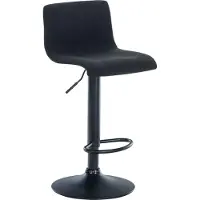 BellaFurn Barhocker im modernen Stil - Stuhl - ergonomische Sitzposition, stufenlos höhenverstellbar | Farbe: Schwarz | Material Chassis: Metall mattschwarz