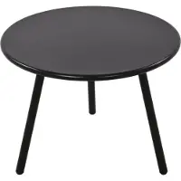 BellaFurn Wetterbeständiger Loungetisch – Beistelltisch – Edelstahl-Design, für den Innen- und Außenbereich | Farbe: Schwarz