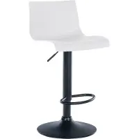 BellaFurn Moderner Barhocker – Trendige Sitzhöhe – 360° drehbar und verstellbar | Farbe: Weiß | Material: Kunststoff