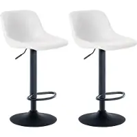 BellaFurn Set aus 2 drehbaren Barhockern – Stühlen – bequeme Rückenlehne und verstellbare Höhe